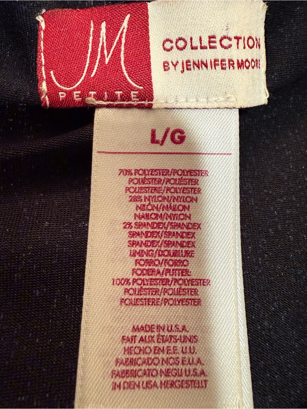 JM Collection Multi Blue Textured Top - Picture 9 of 10
